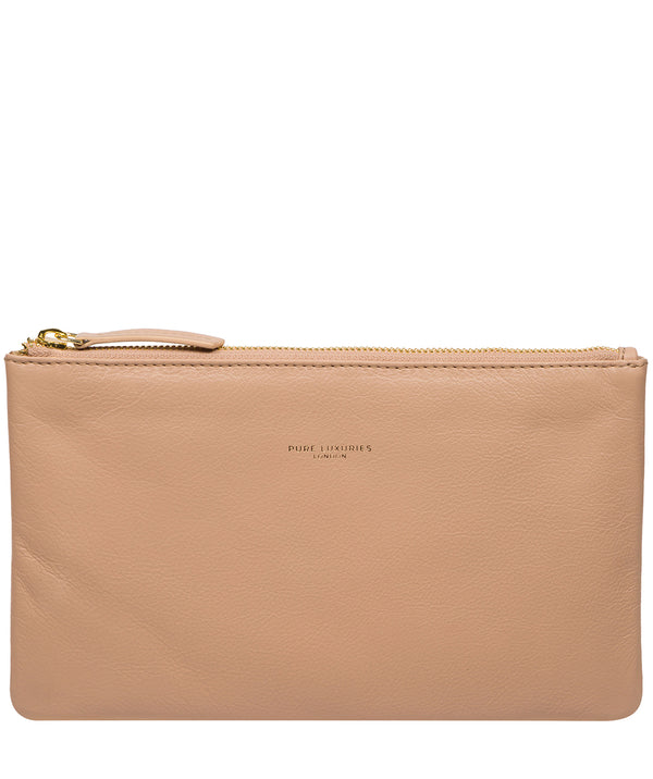 Pure Luxuries Couture Collection Bags: 'Wilmslow' Latte Nappa Leather Clutch Bag