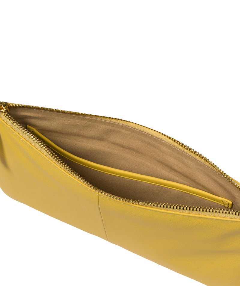 Pure Luxuries Couture Collection Bags: 'Wilmslow' Lemon Drop Nappa Leather Clutch Bag