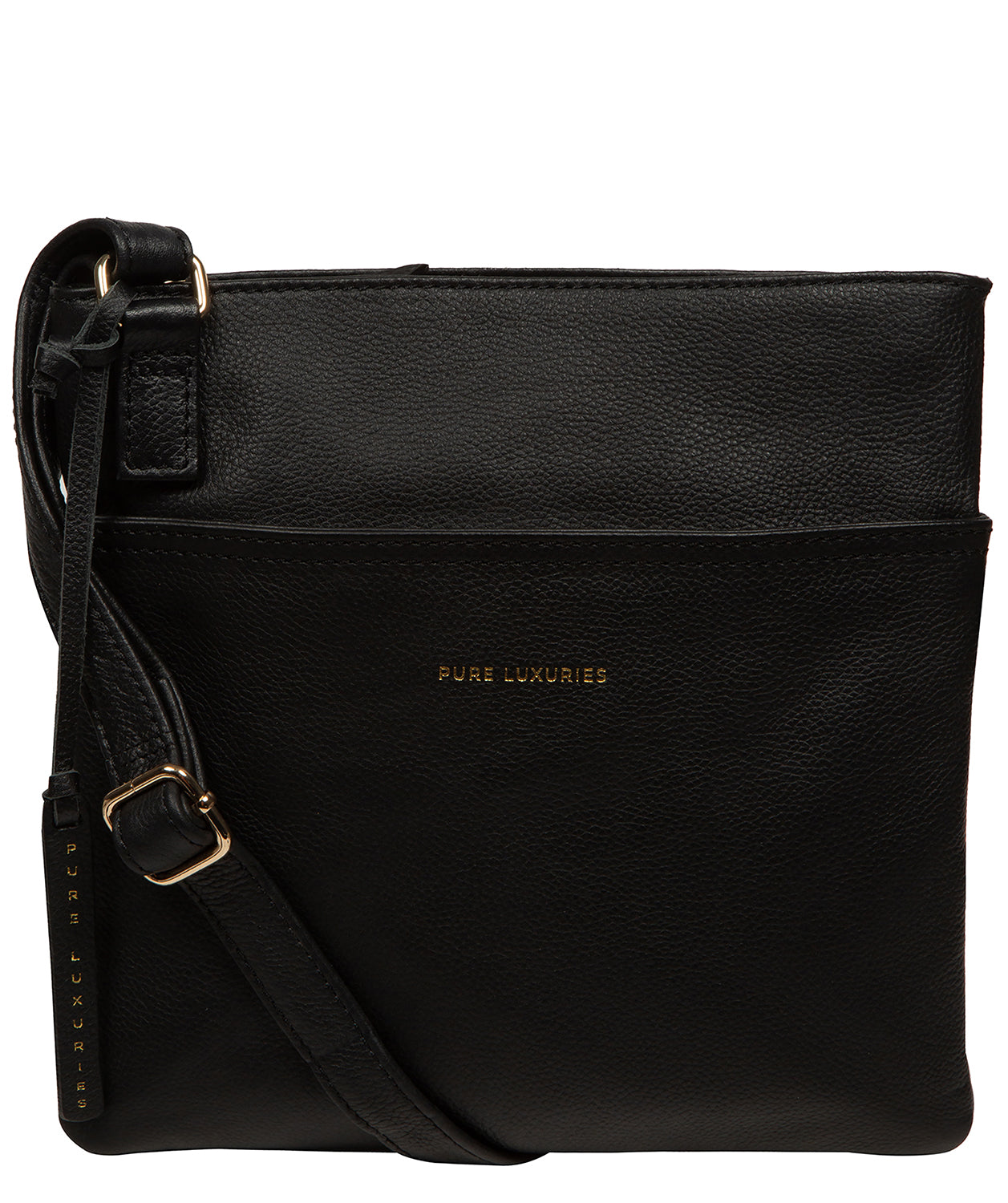 'Nola' Black Leather Cross Body Bag