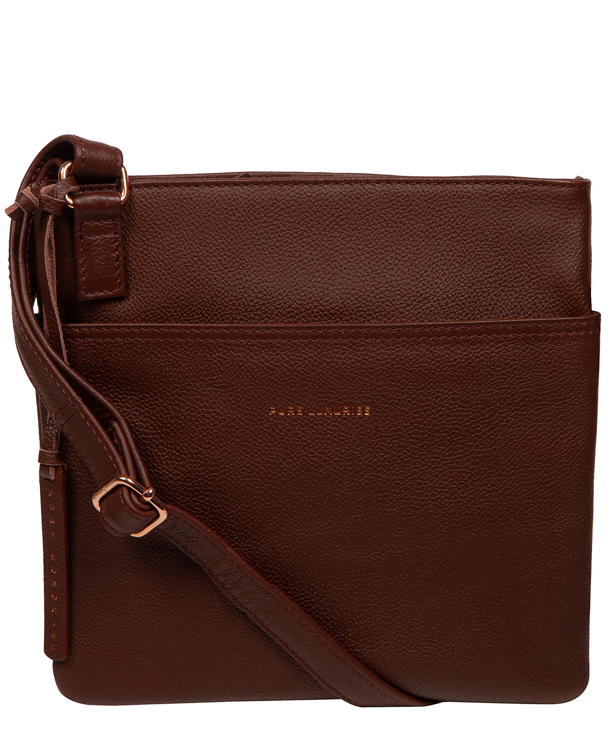 'Nola' Chestnut Leather Cross Body Bag