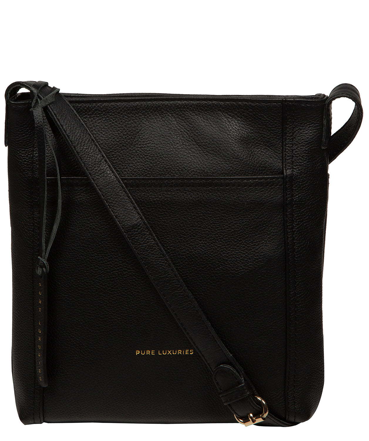 'Bodham' Black Leather Cross Body Bag