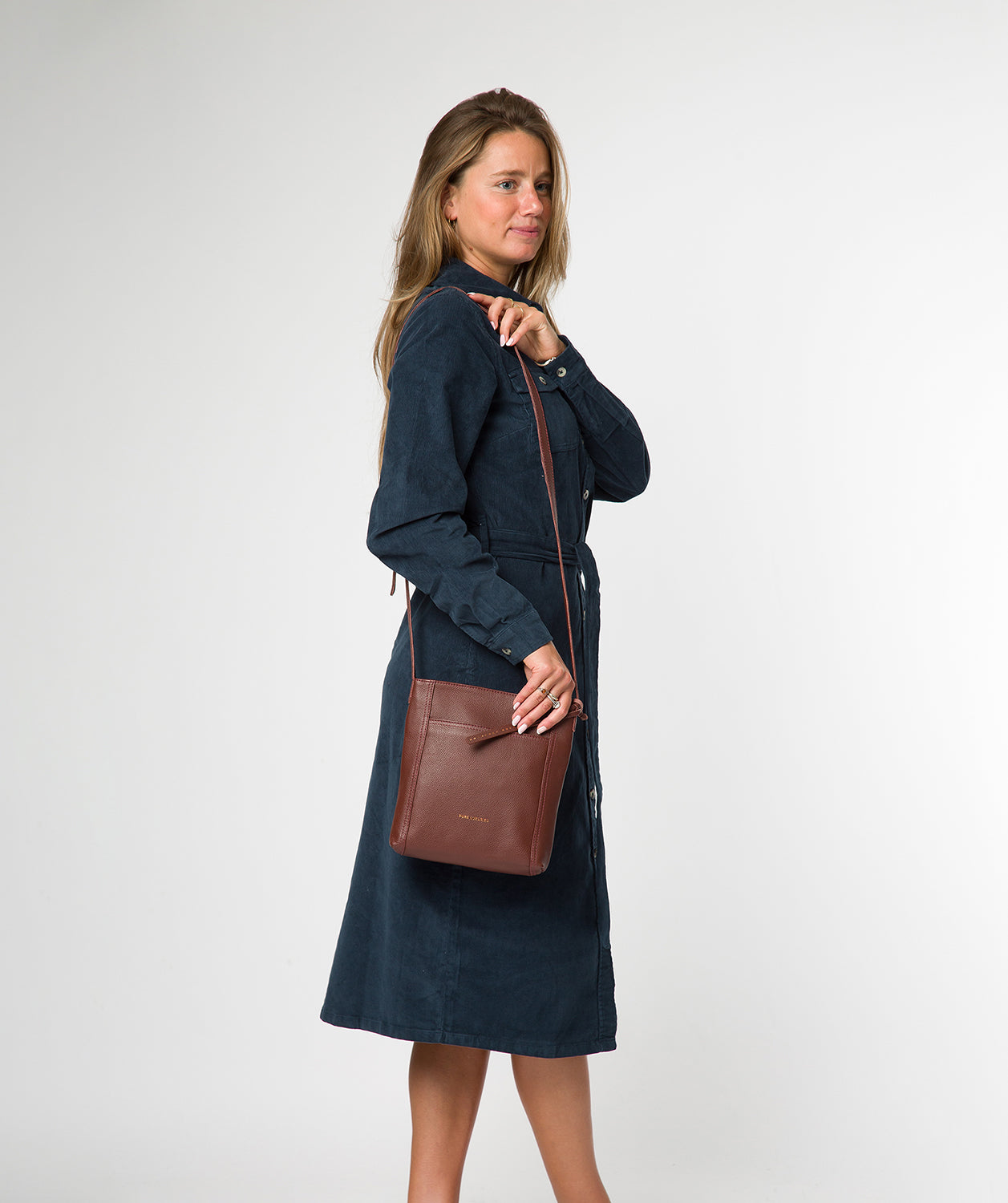 'Bodham' Chestnut Leather Cross Body Bag