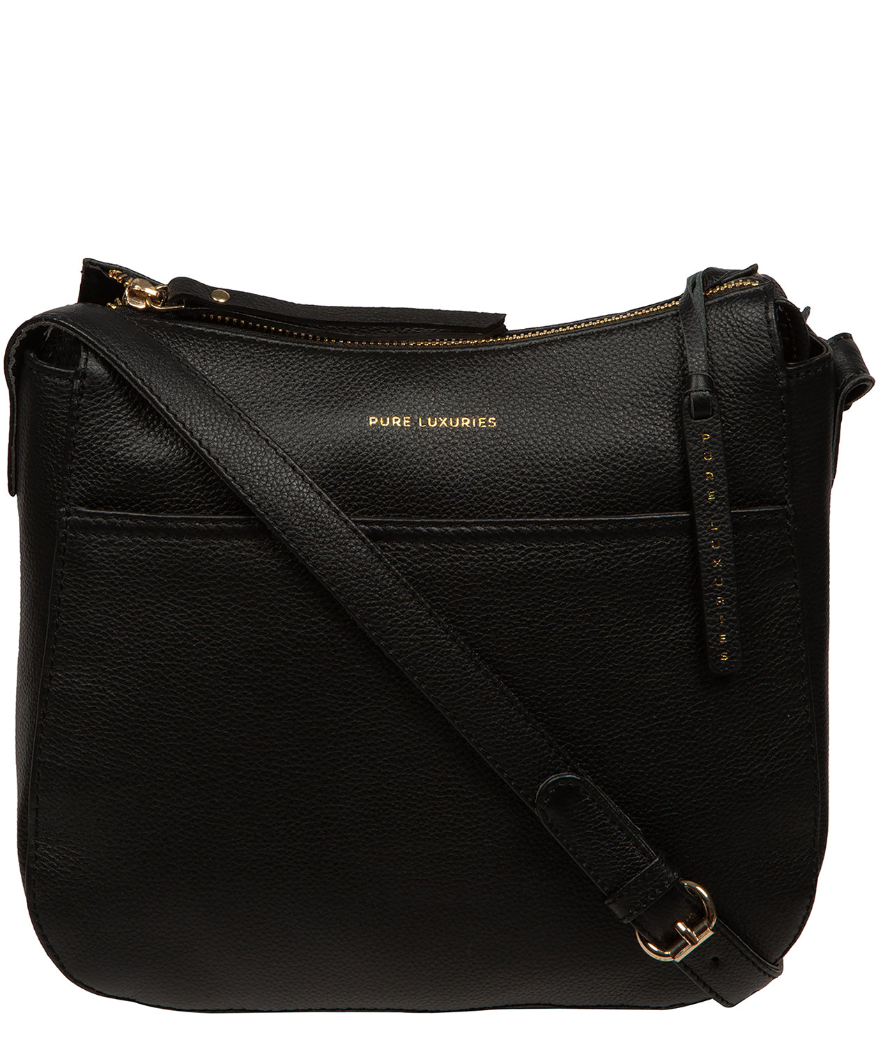 'Sloane' Black Leather Cross Body Bag