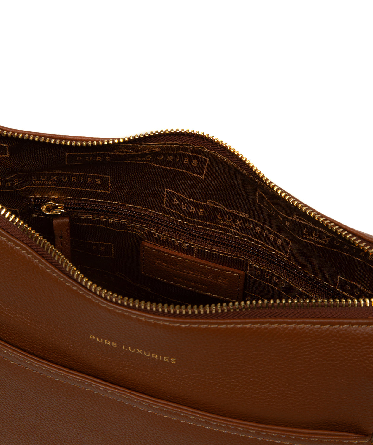 'Sloane' Tan Leather Cross Body Bag