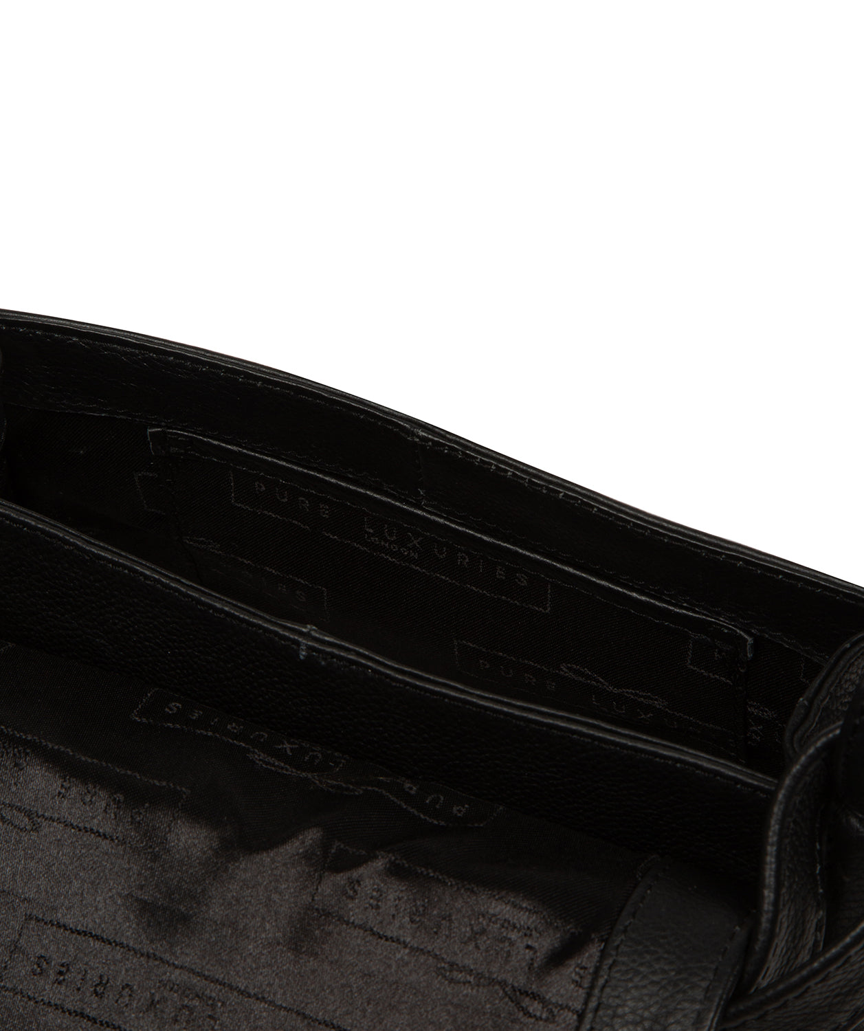 'Elston' Black Leather Cross Body Bag