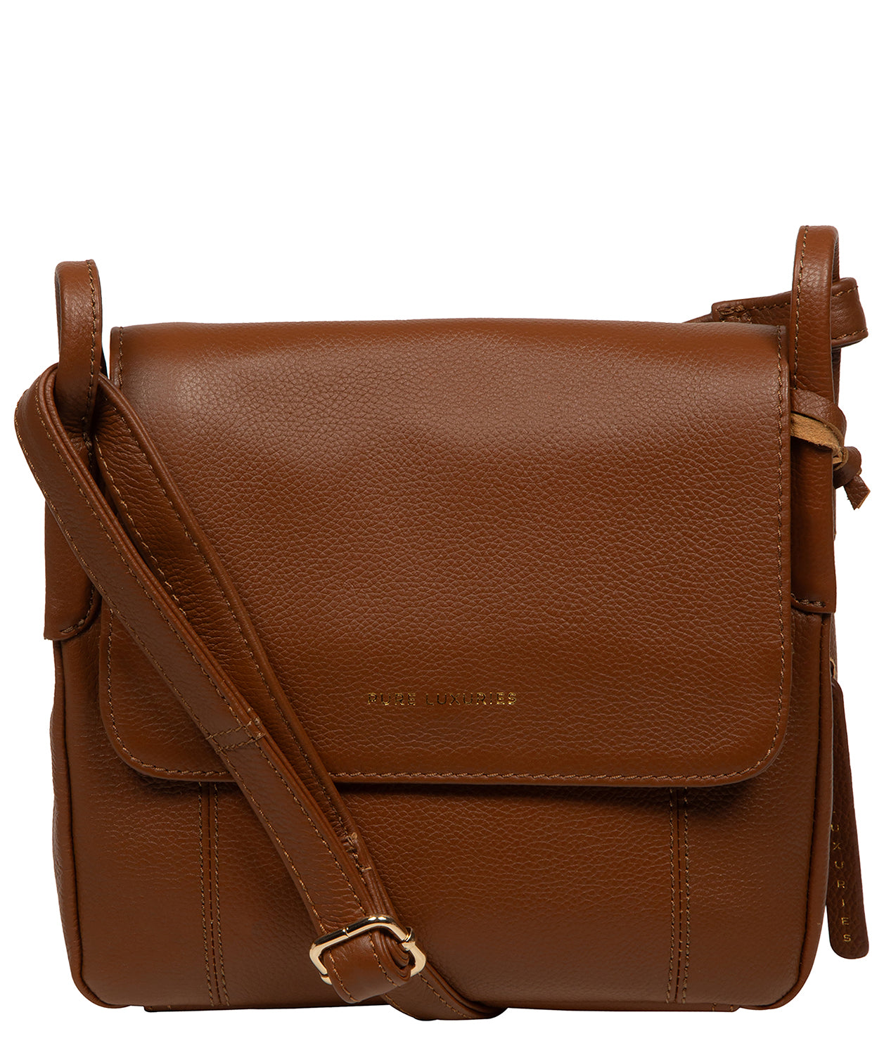 'Elston' Tan Leather Cross Body Bag