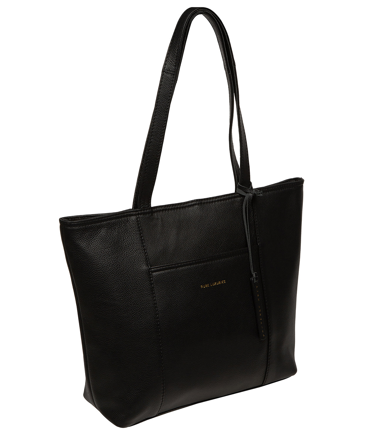 'Wimbley' Black Leather Tote Bag