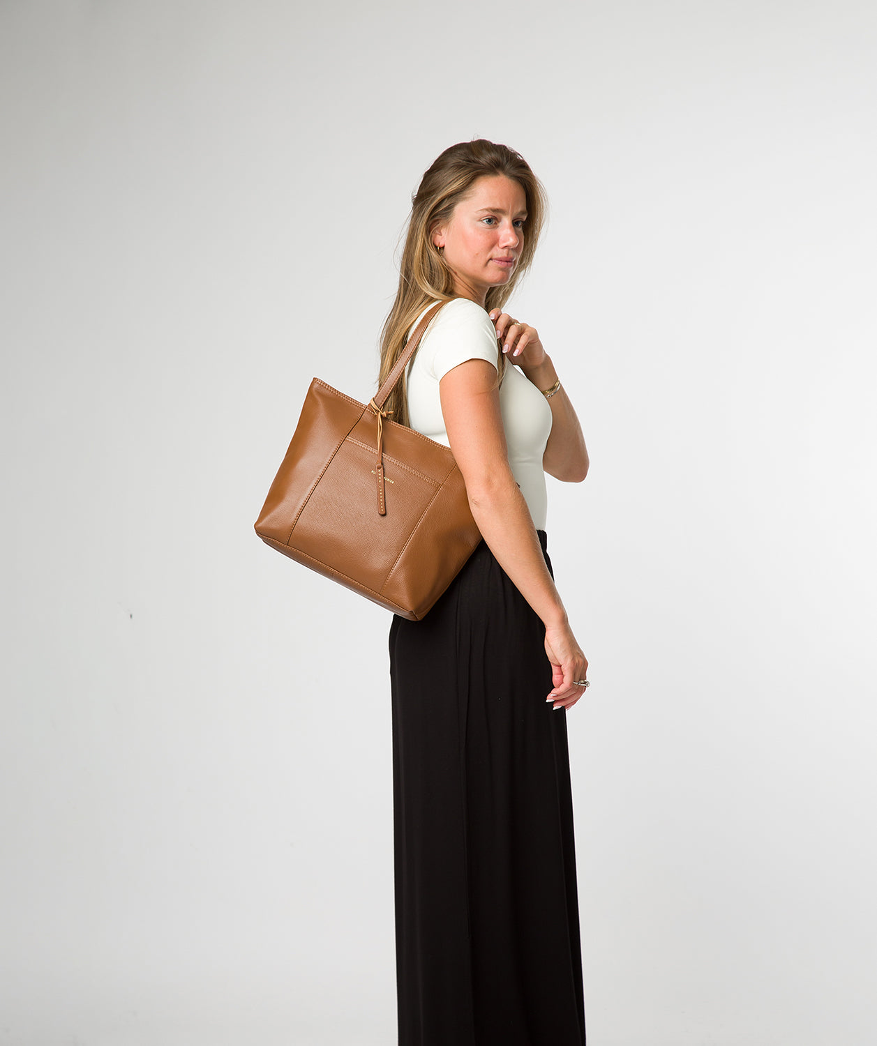 'Wimbley' Tan Leather Tote Bag
