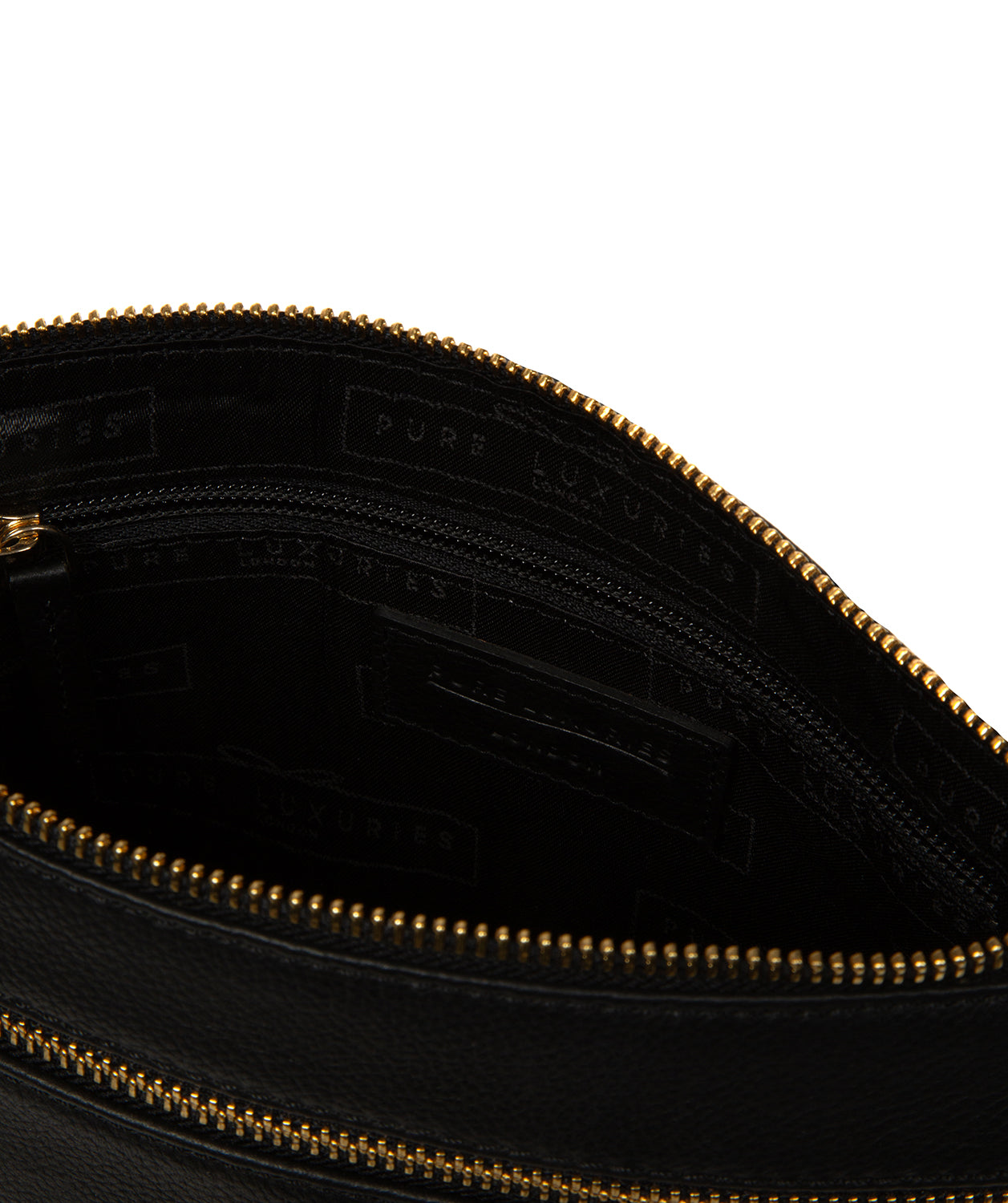 'Harford' Black Leather Cross Body Bag