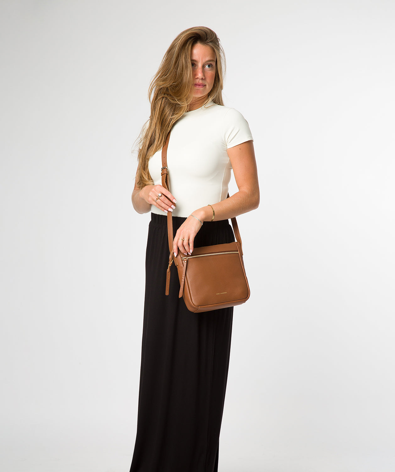 'Harford' Tan Leather Cross Body Bag