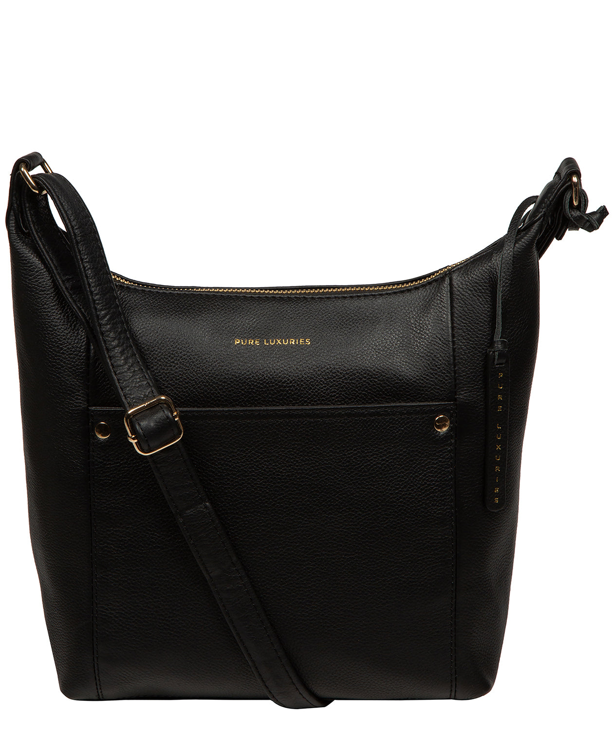 'Melbury' Black Leather Shoulder Bag