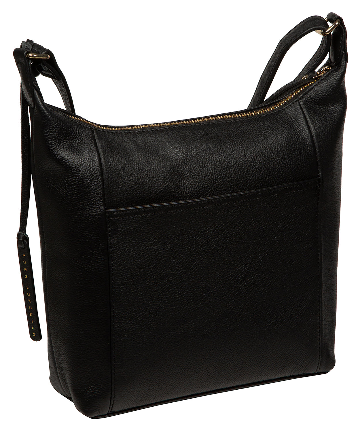 Interior zip pocket and slip pocket organisation detail