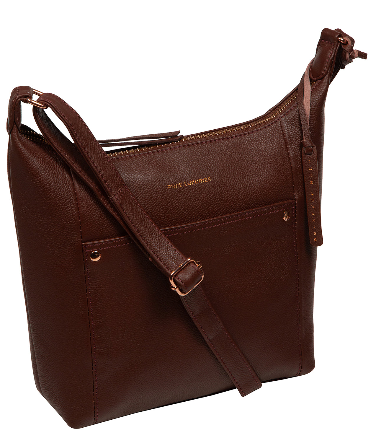 Rear panel with exterior slip pocket