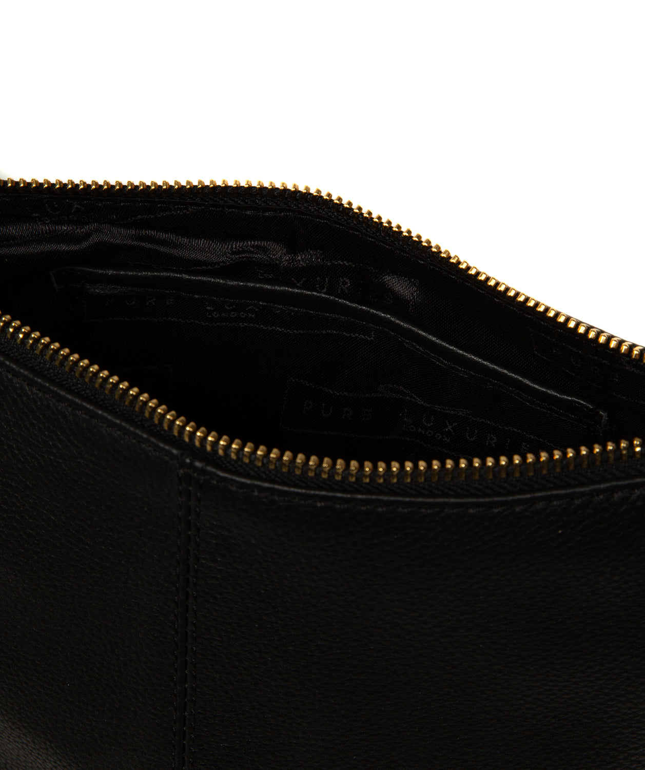 'Thorne' Black Leather Cross Body Bag