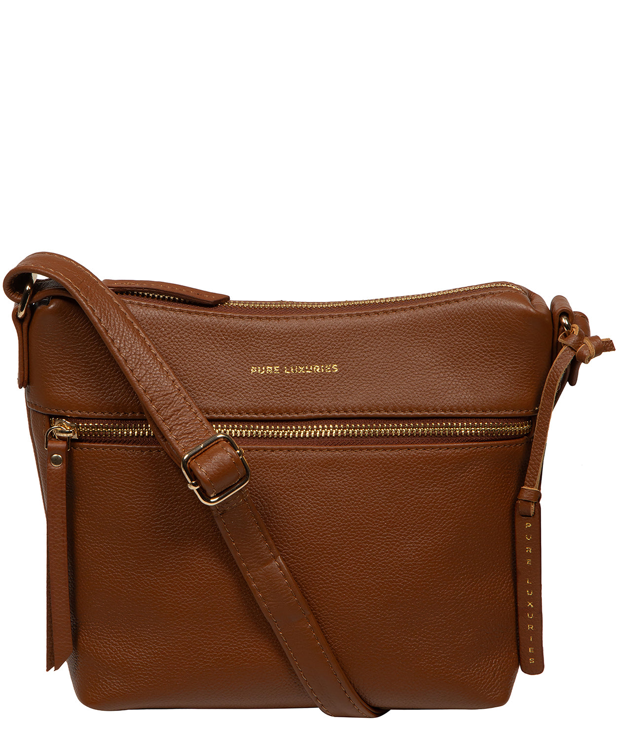 'Thorne' Tan Leather Cross Body Bag