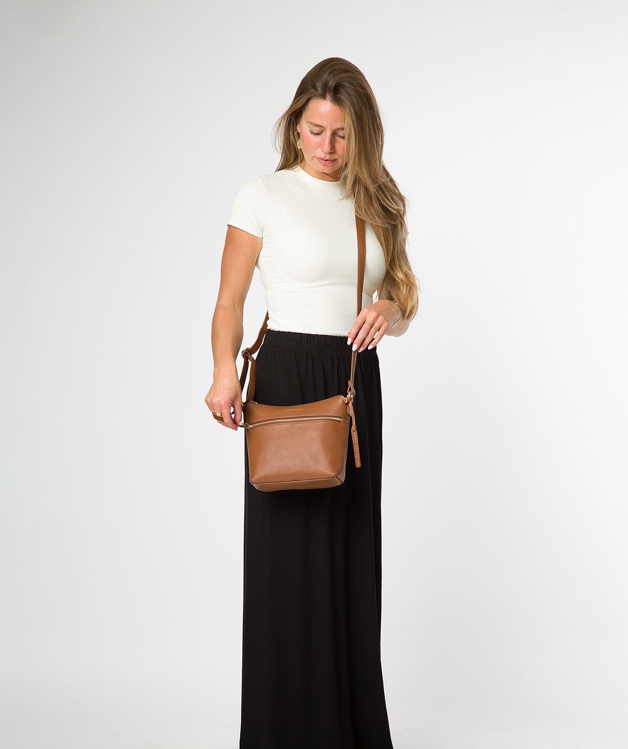 'Thorne' Tan Leather Cross Body Bag