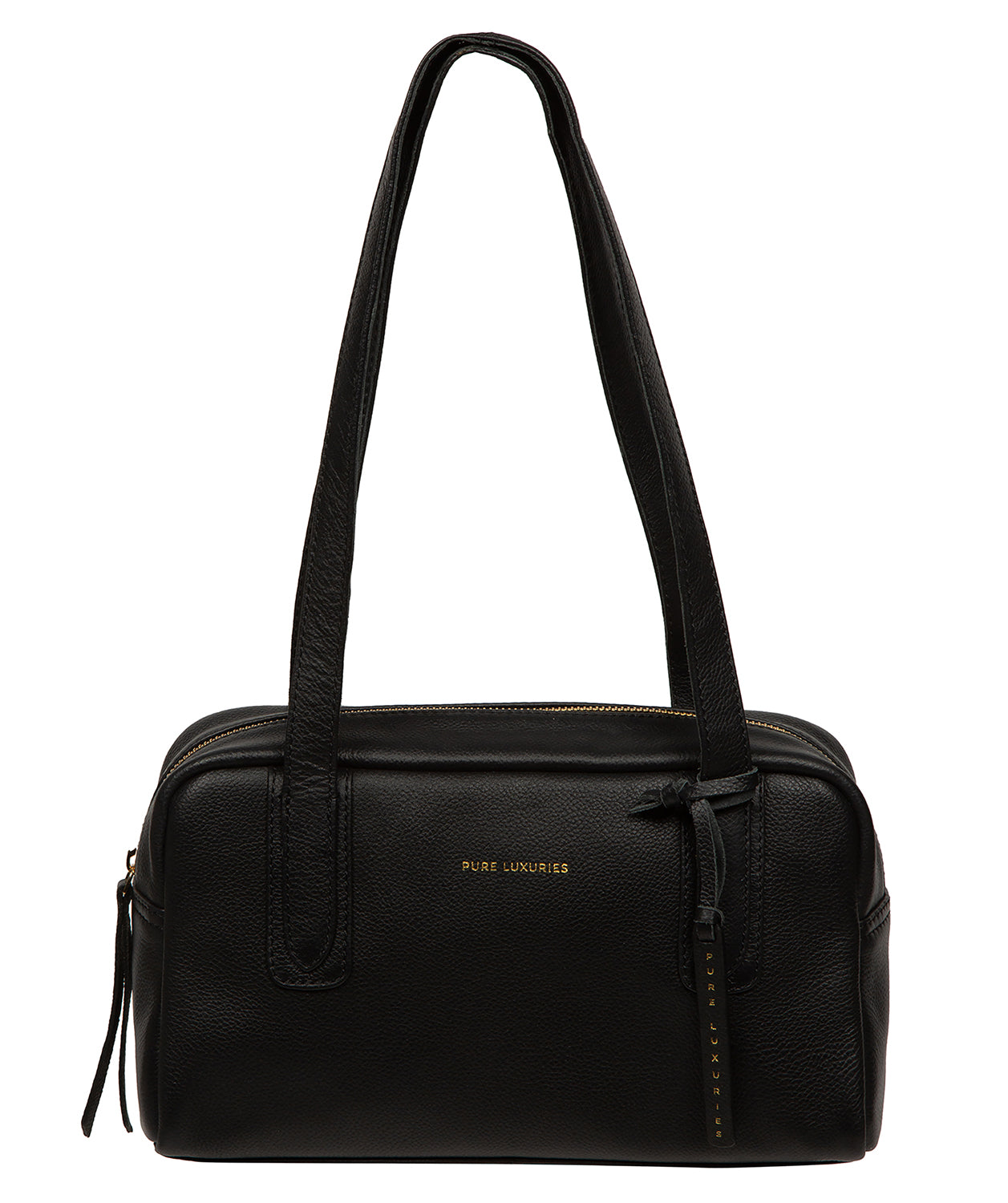 'Fenella' Black Leather Handbag