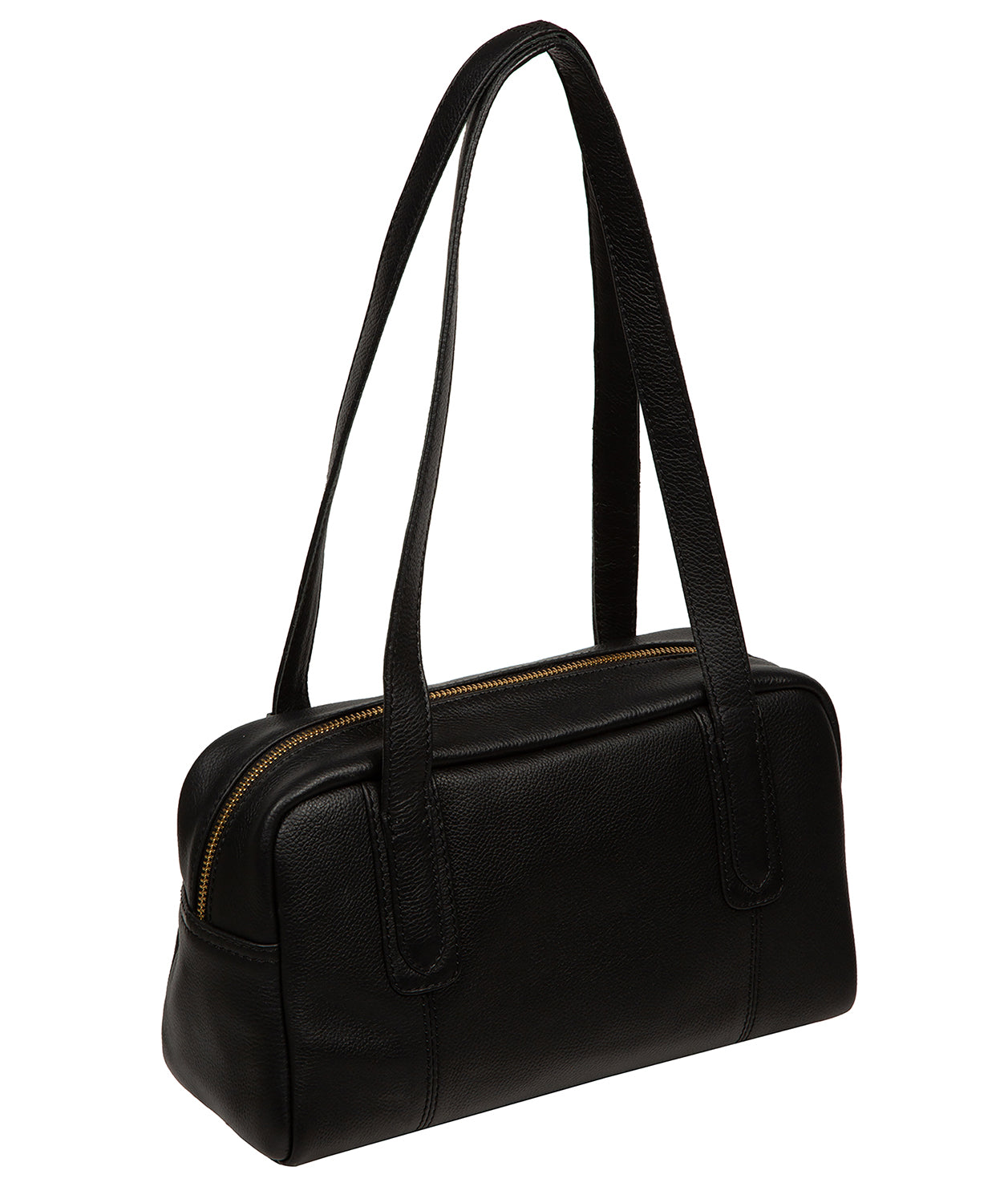 'Fenella' Black Leather Handbag