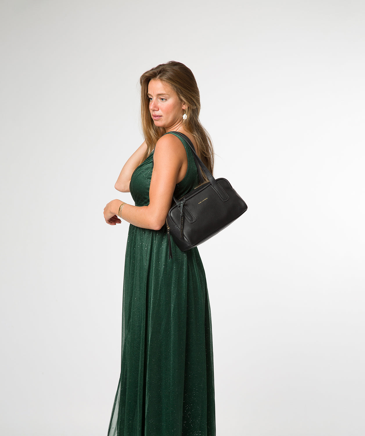 'Fenella' Black Leather Handbag