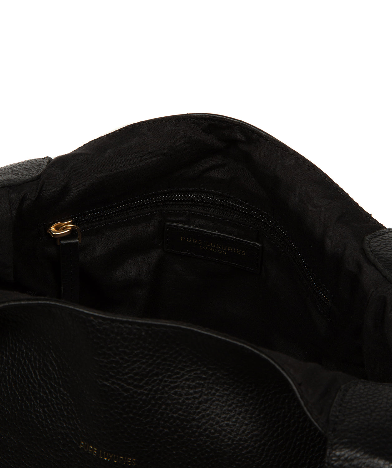 'Fizz' Black Leather Tote Bag