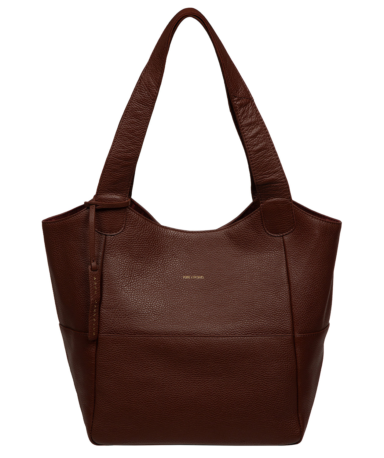 'Fizz' Chestnut Leather Tote Bag