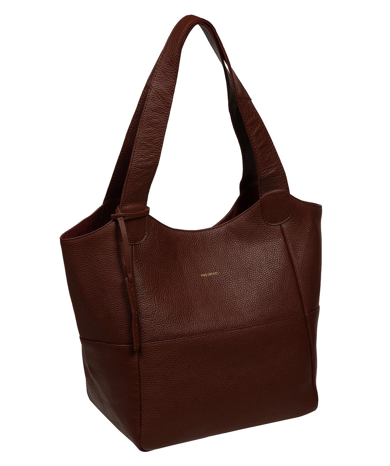 'Fizz' Chestnut Leather Tote Bag