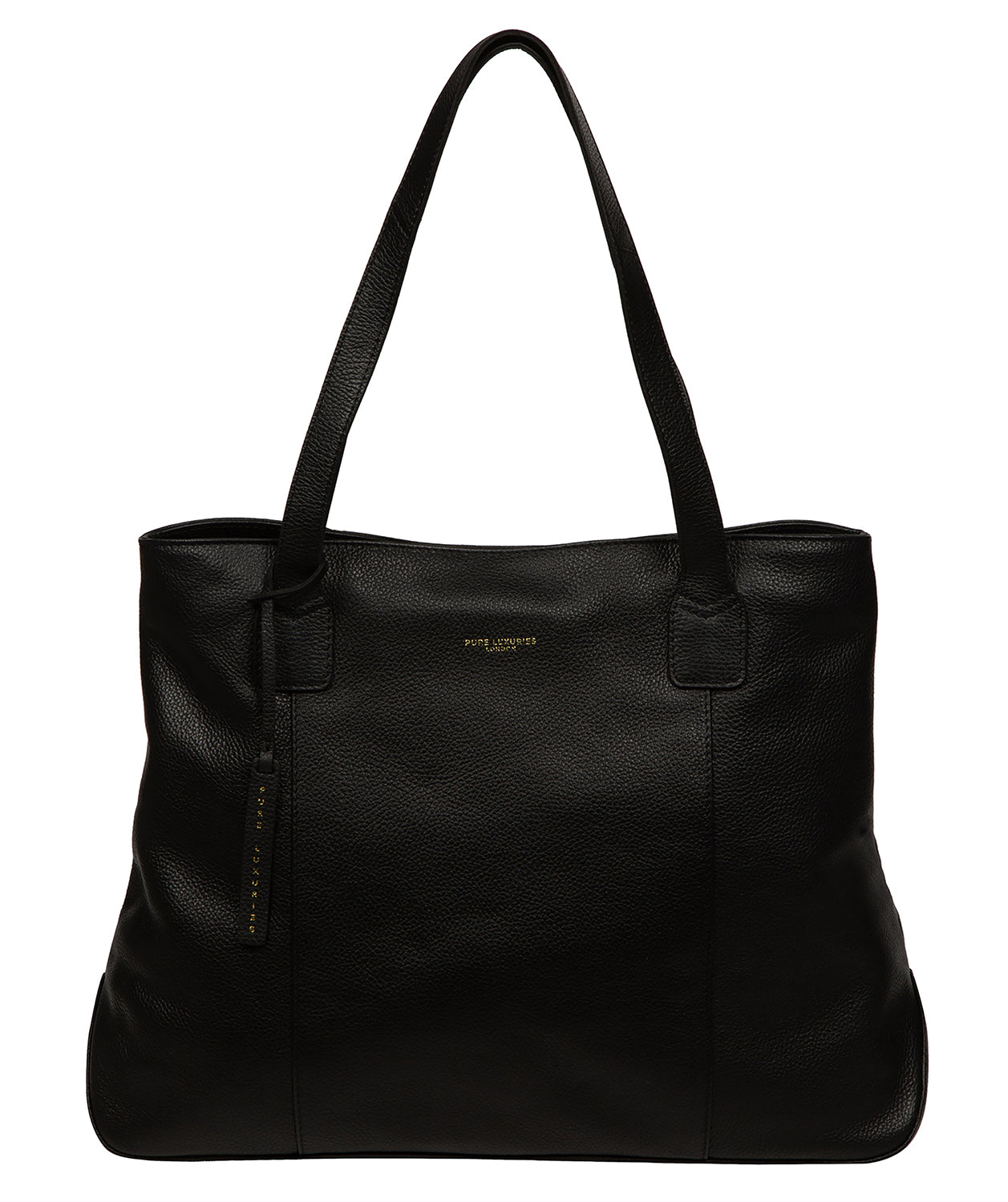 'Mochi' Black Leather Tote Bag