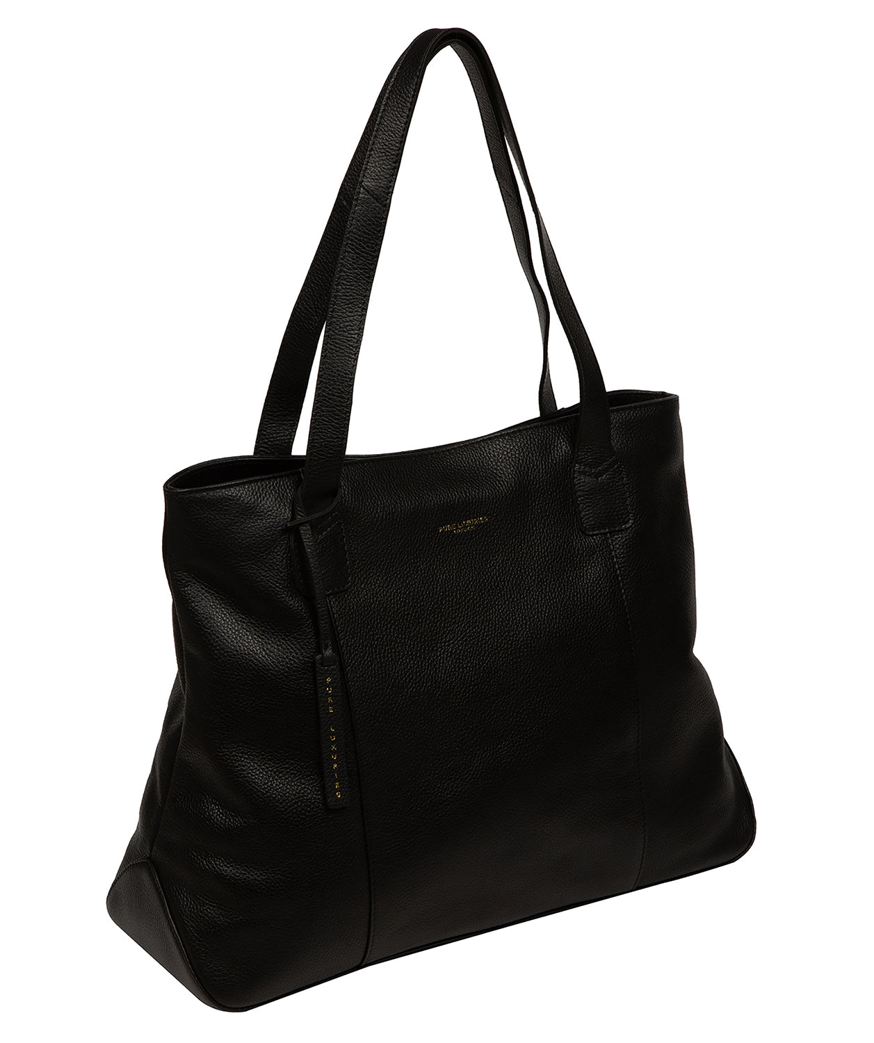 'Mochi' Black Leather Tote Bag