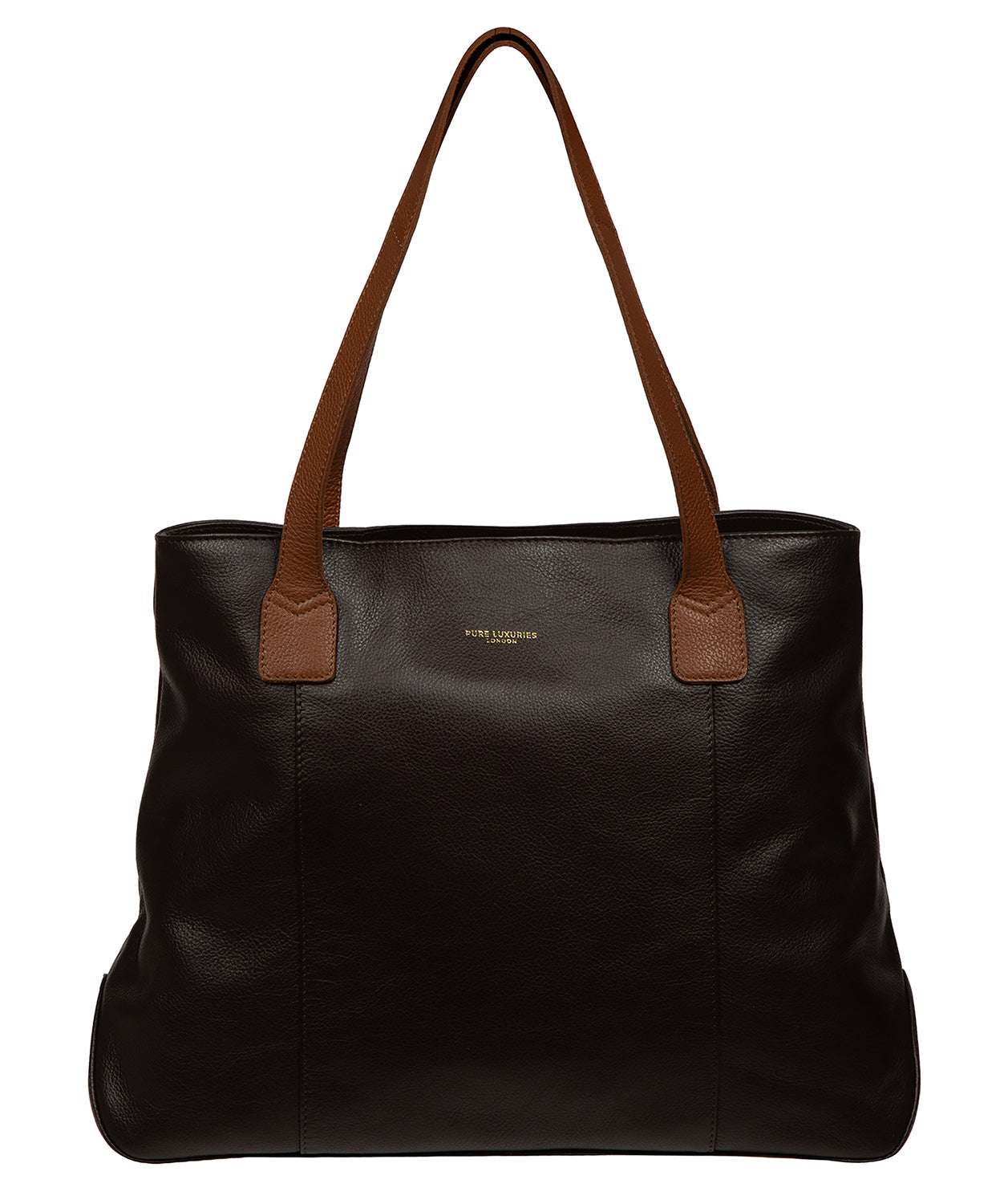 'Mochi' Espresso & Rich Tan Leather Tote Bag