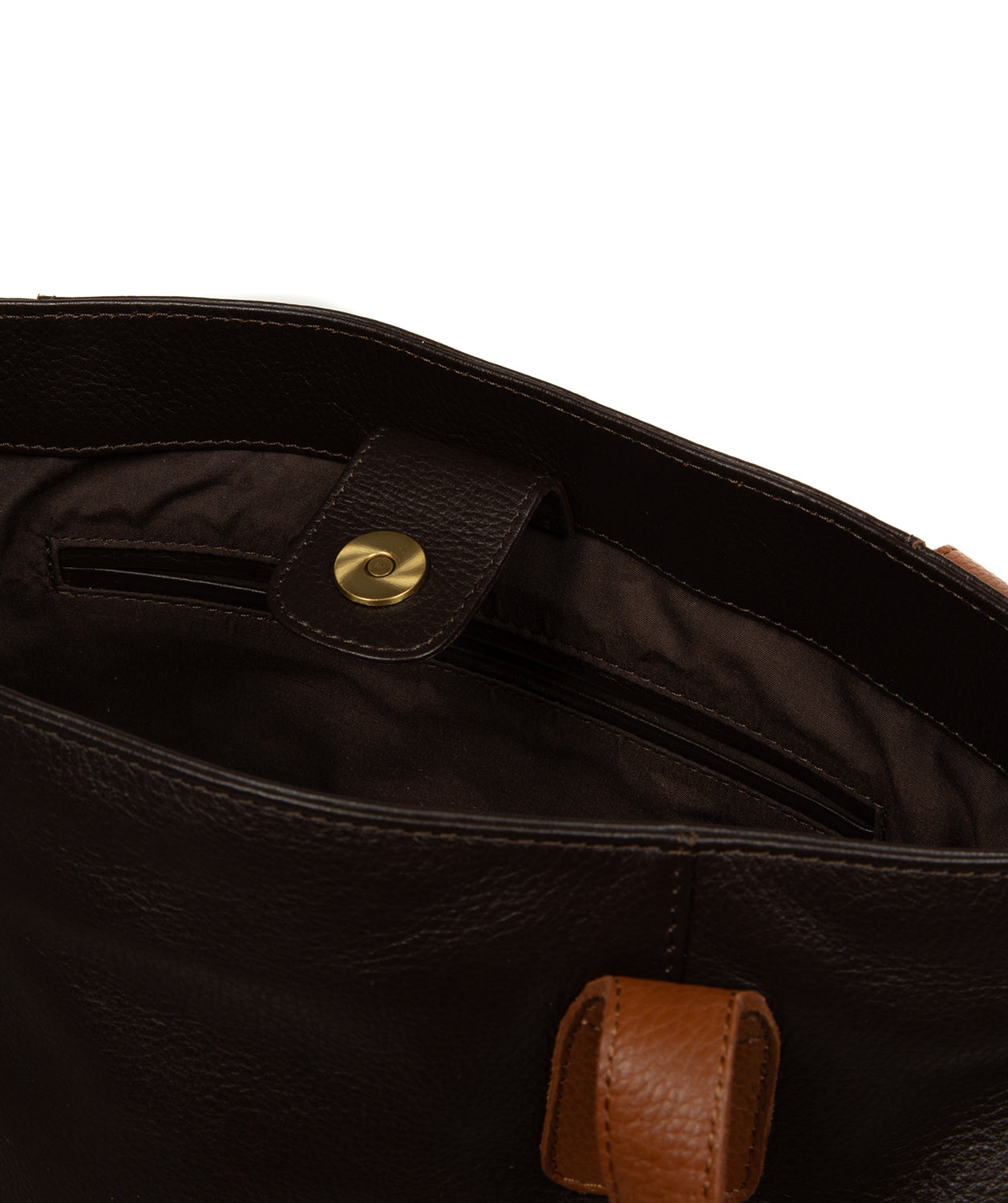 'Mochi' Espresso & Rich Tan Leather Tote Bag