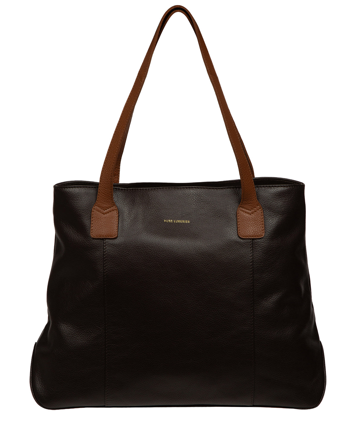 'Mochi' Espresso & Rich Tan Leather Tote Bag