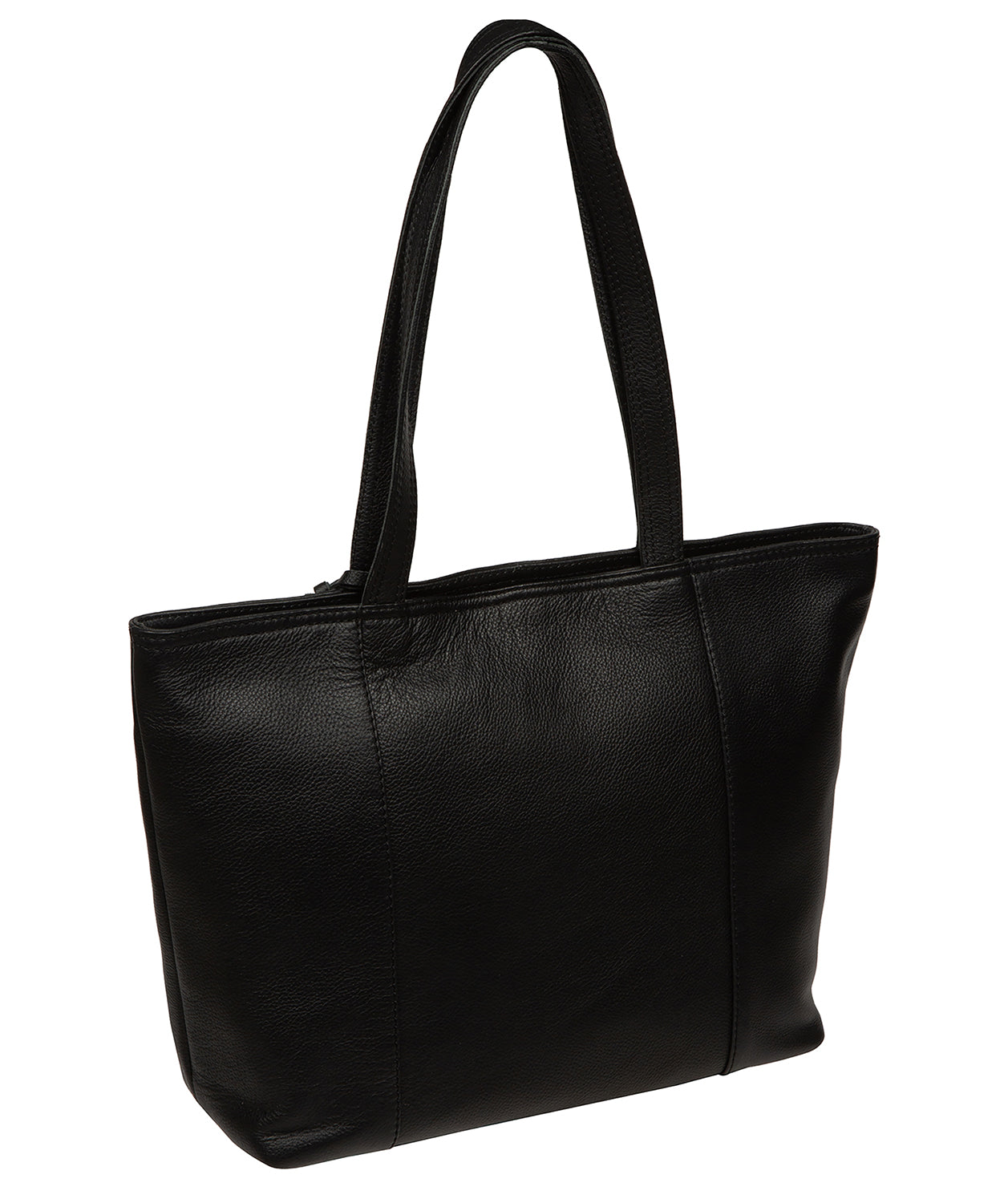 'Roxby' Black Leather Tote Bag
