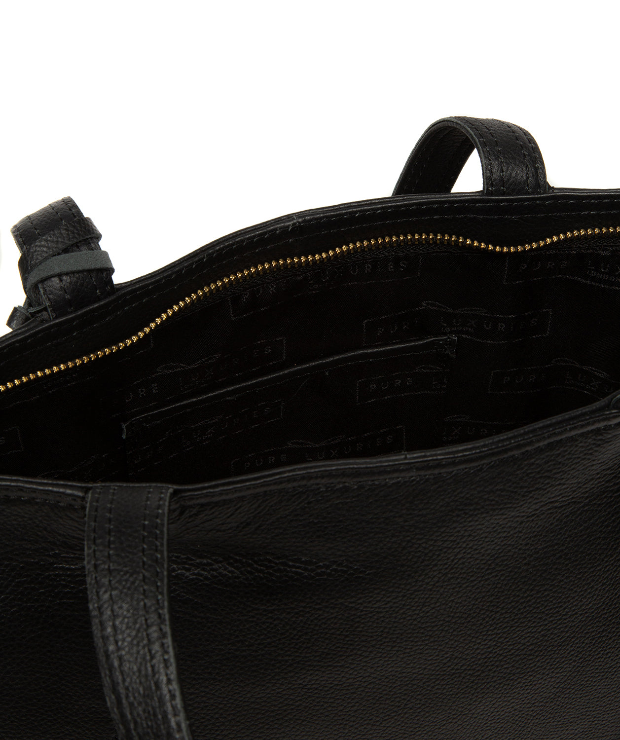 'Roxby' Black Leather Tote Bag