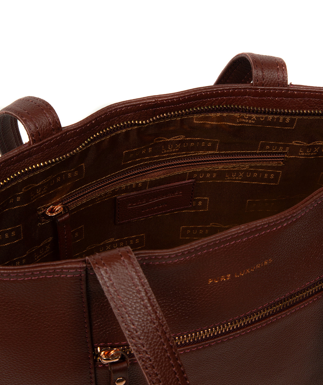 'Roxby' Chestnut Leather Tote Bag