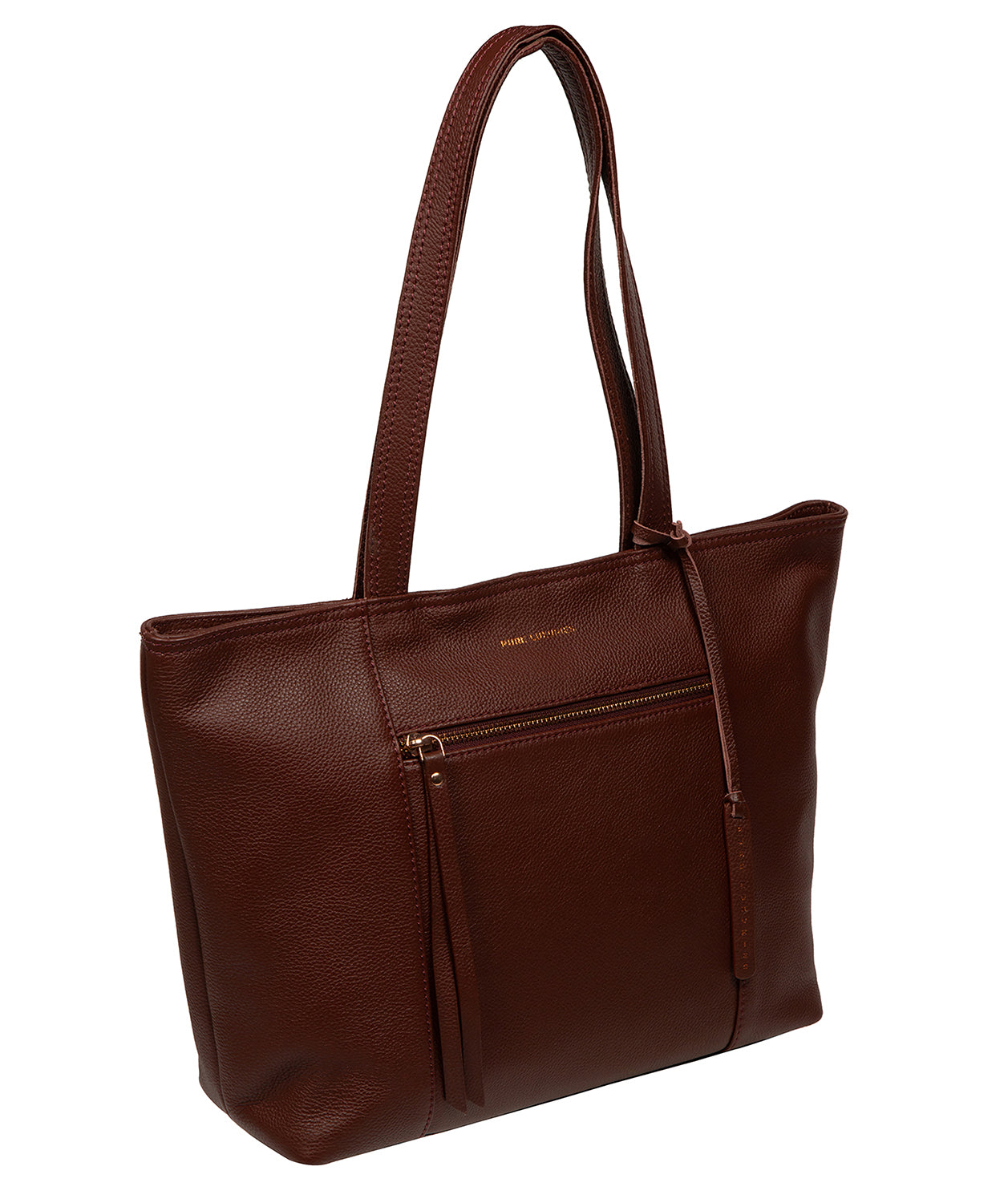 'Roxby' Chestnut Leather Tote Bag