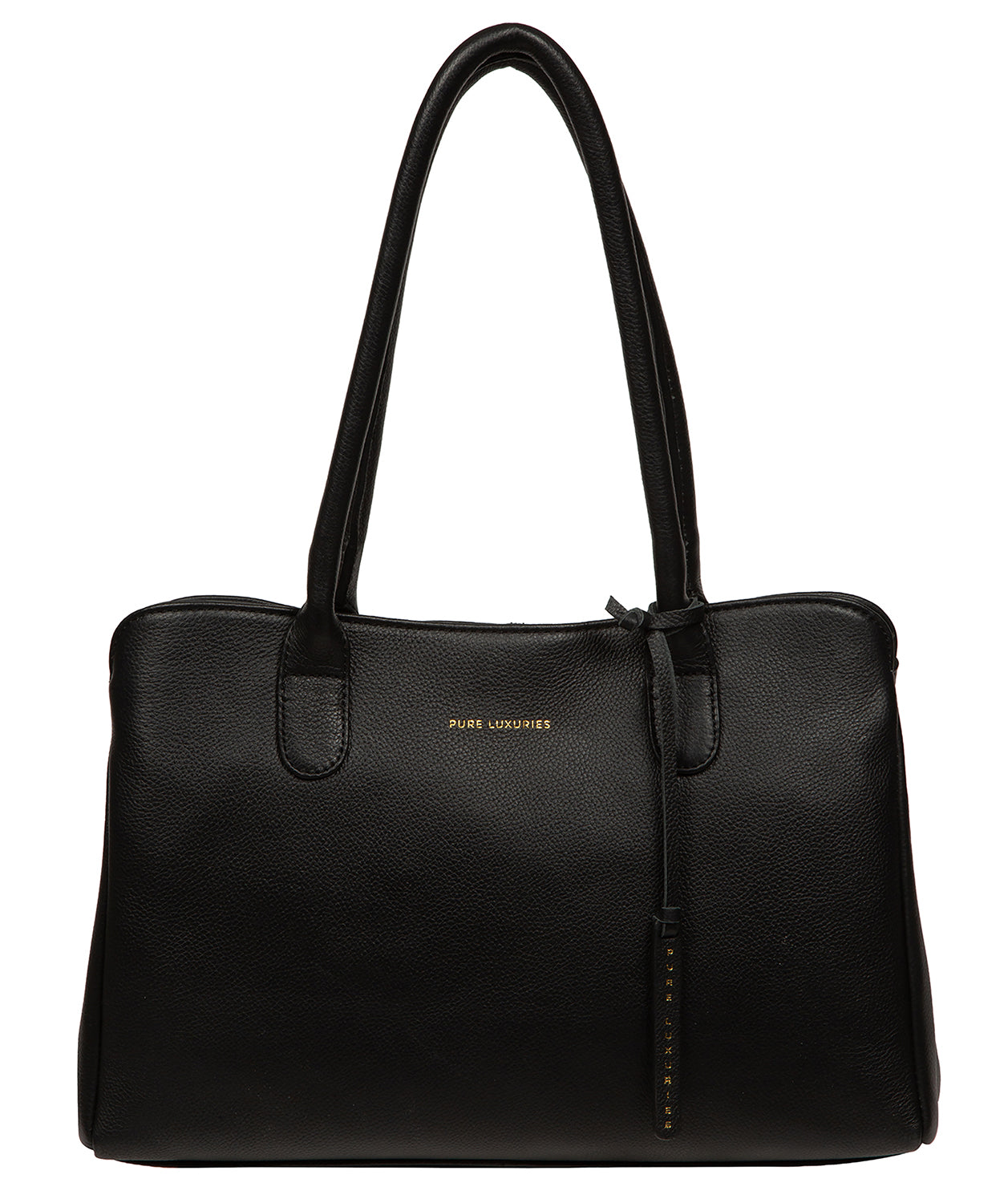 'Aysgarth' Black Leather Handbag