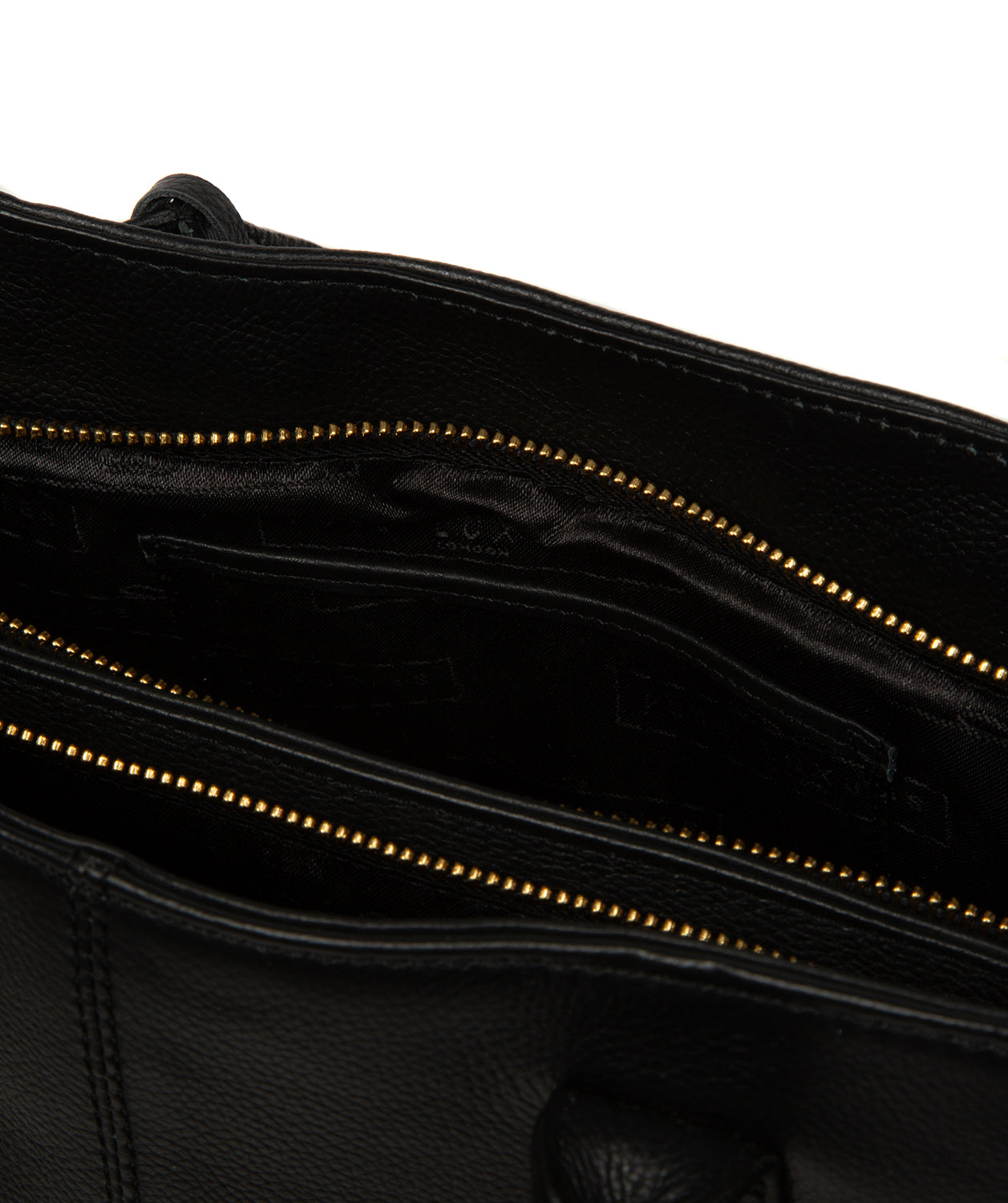 'Aysgarth' Black Leather Handbag