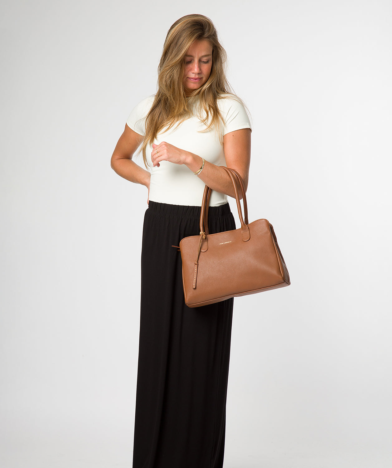 'Aysgarth' Tan Leather Handbag