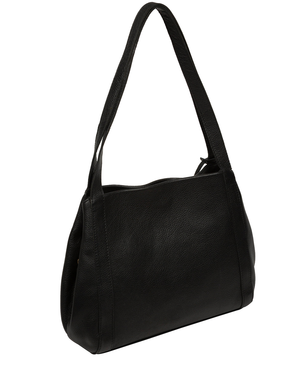 'Zoff' Black Leather Handbag