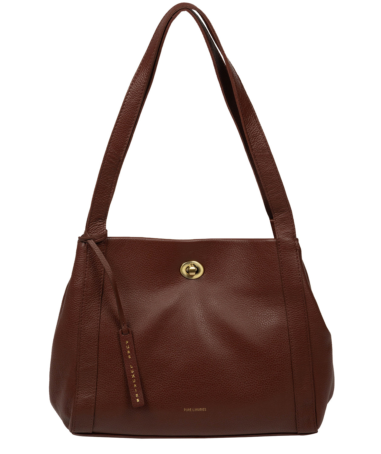 'Zoff' Chestnut Leather Handbag