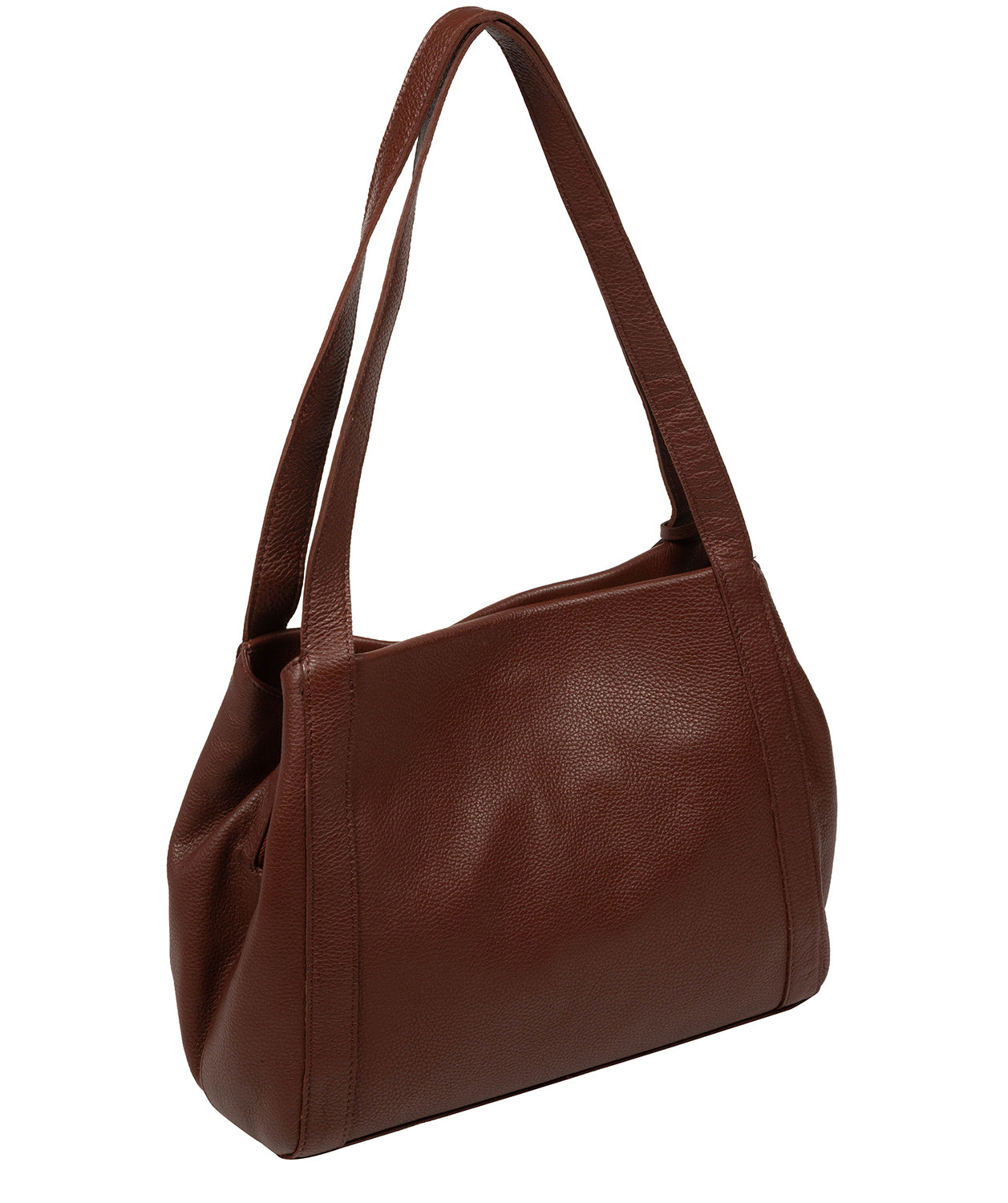 'Zoff' Chestnut Leather Handbag
