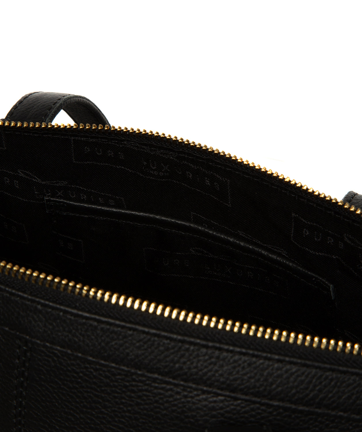 'Katya' Black Leather Tote Bag