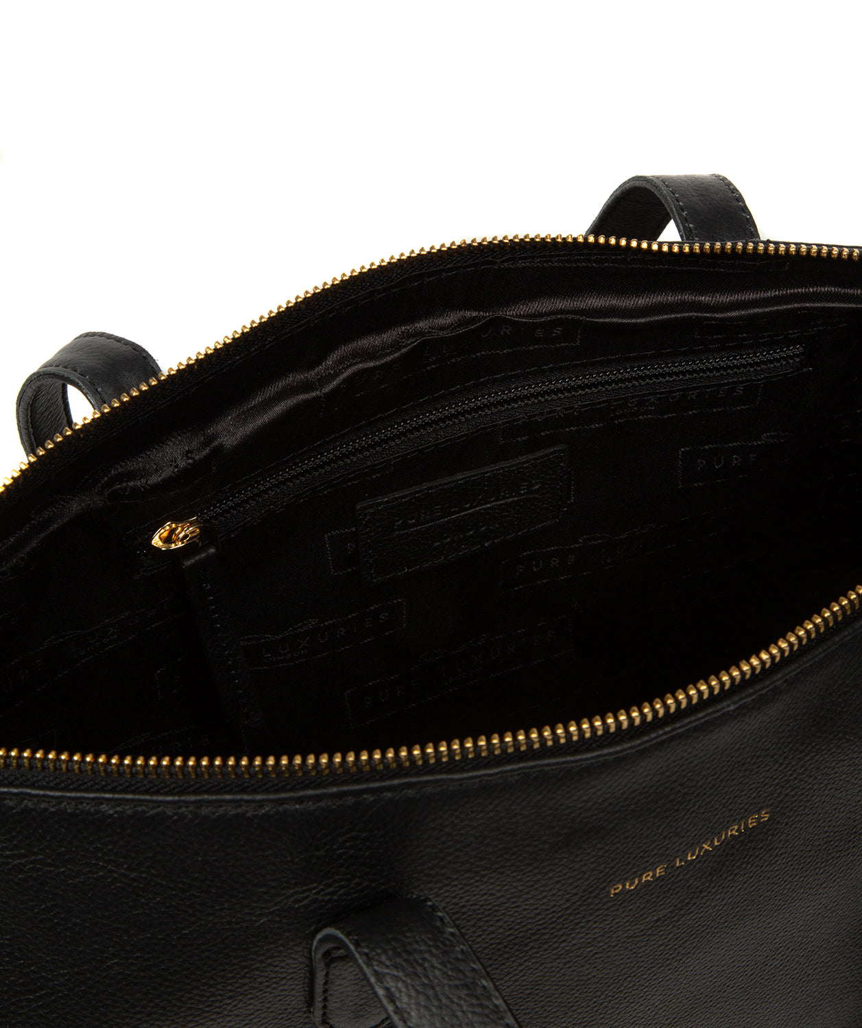 'Morden' Black Leather Tote Bag