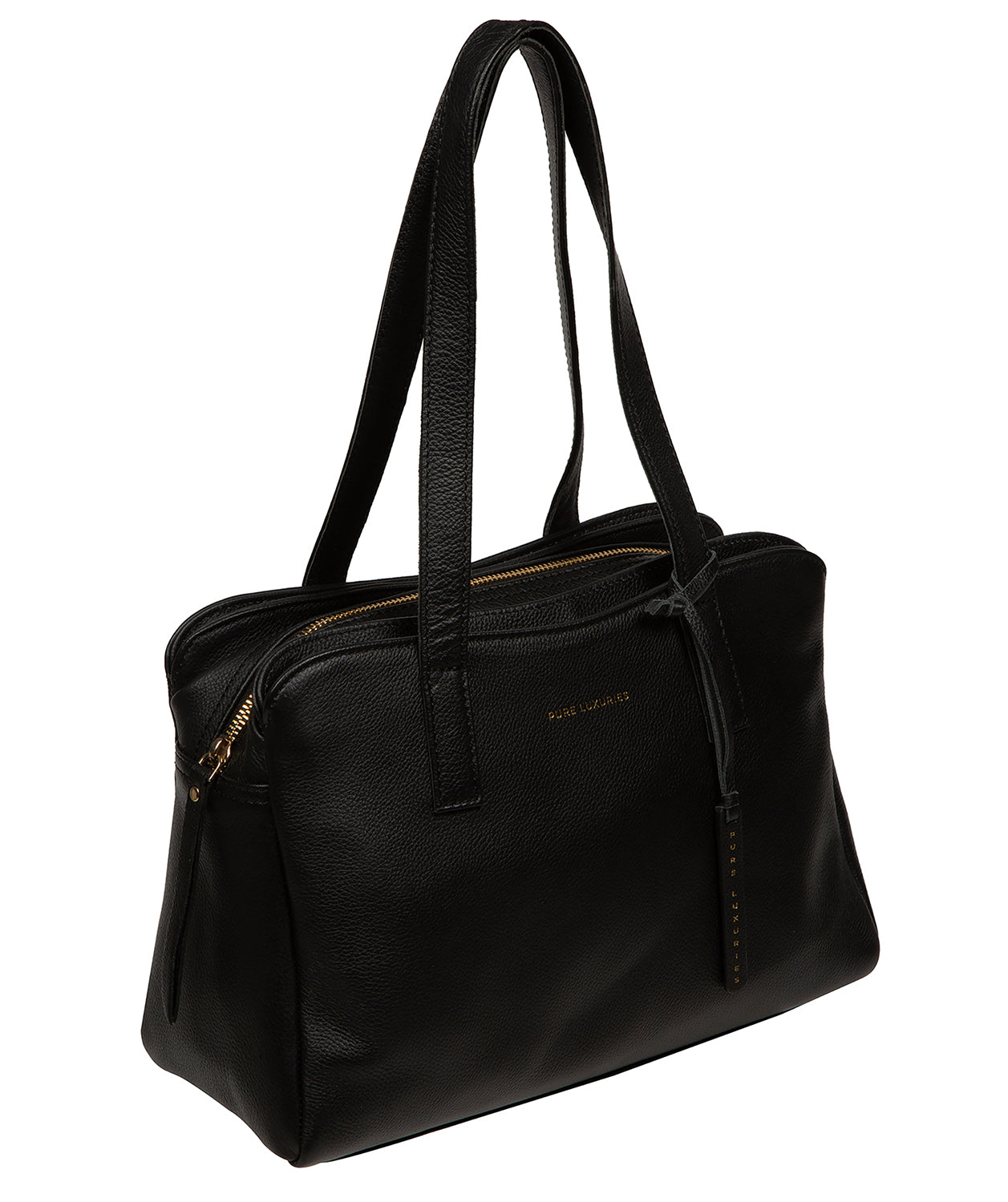 'Farncombe' Black Leather Handbag
