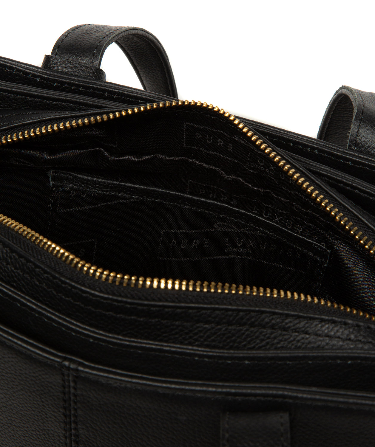 'Farncombe' Black Leather Handbag