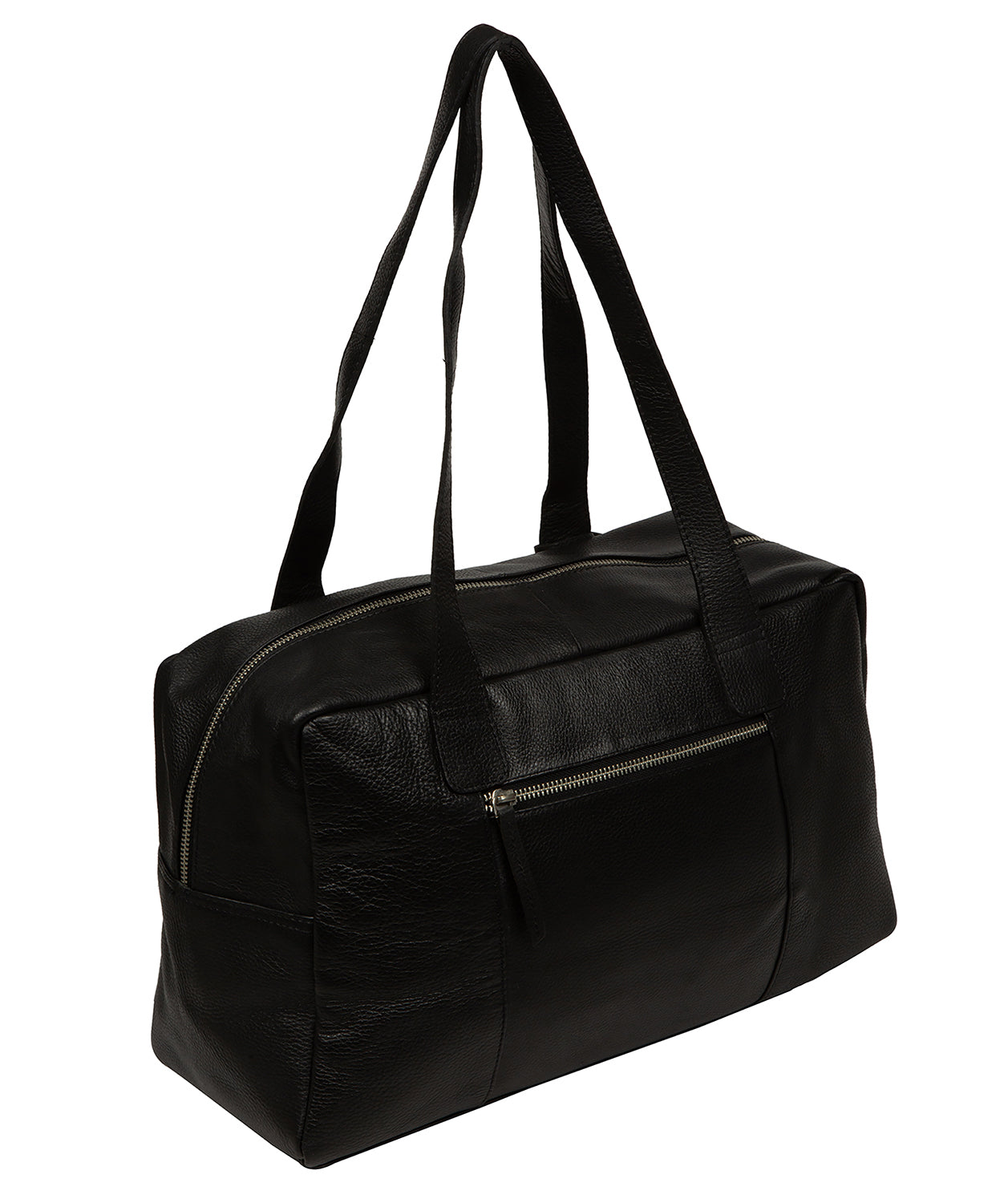 'Airgo' 'Free on Board' Black Leather Cabin Bag