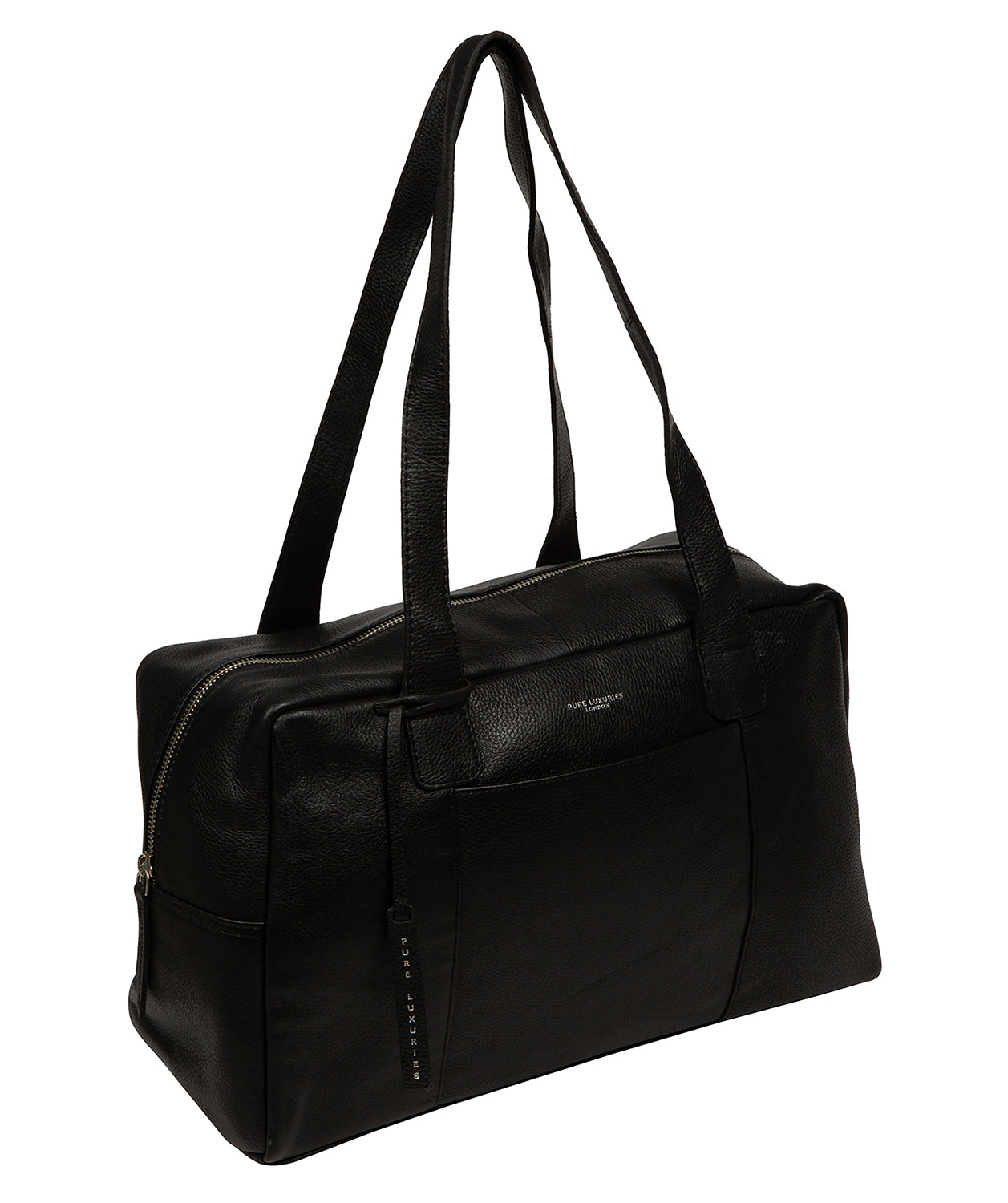 'Airgo' 'Free on Board' Black Leather Cabin Bag