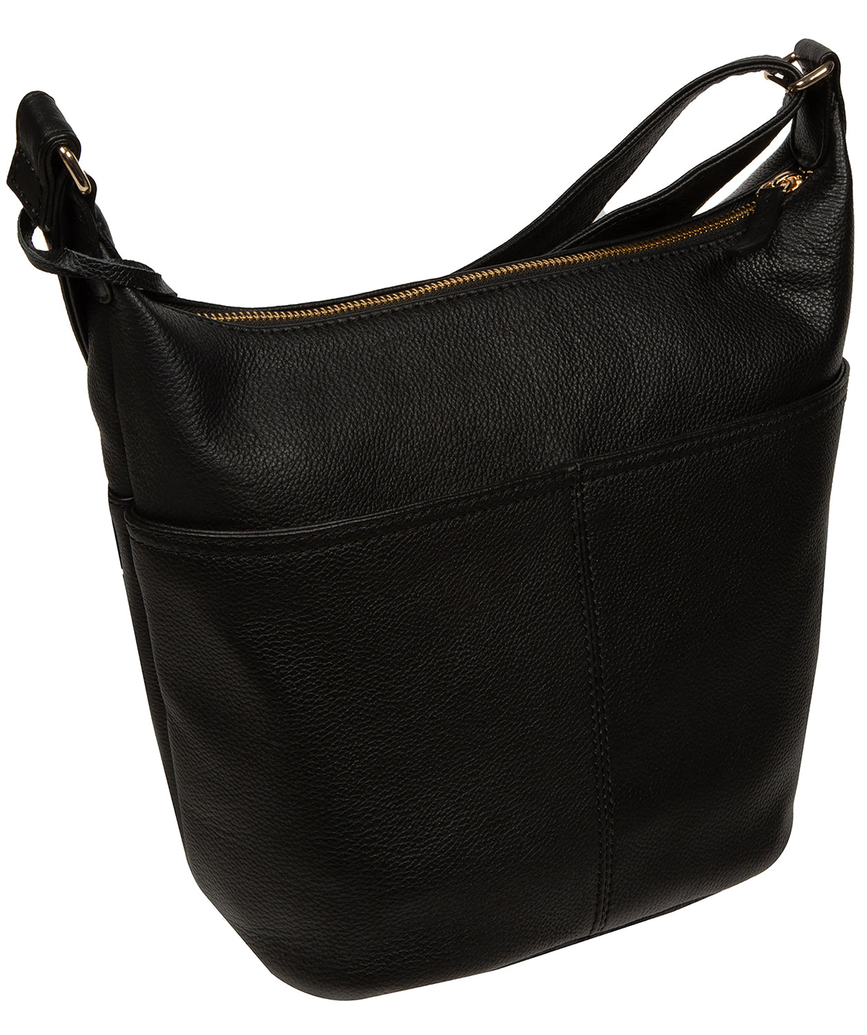 'Wittering' Black Leather Shoulder Bag