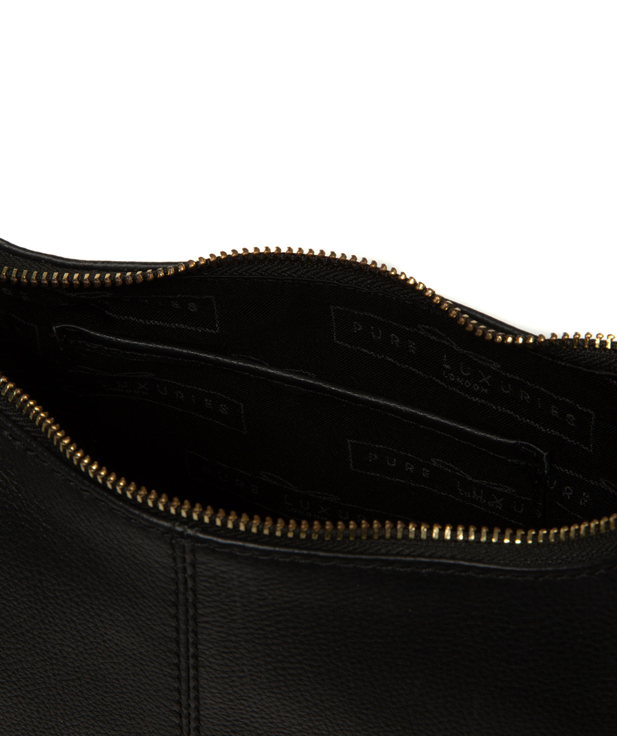Side profile showing structured bag silhouette
