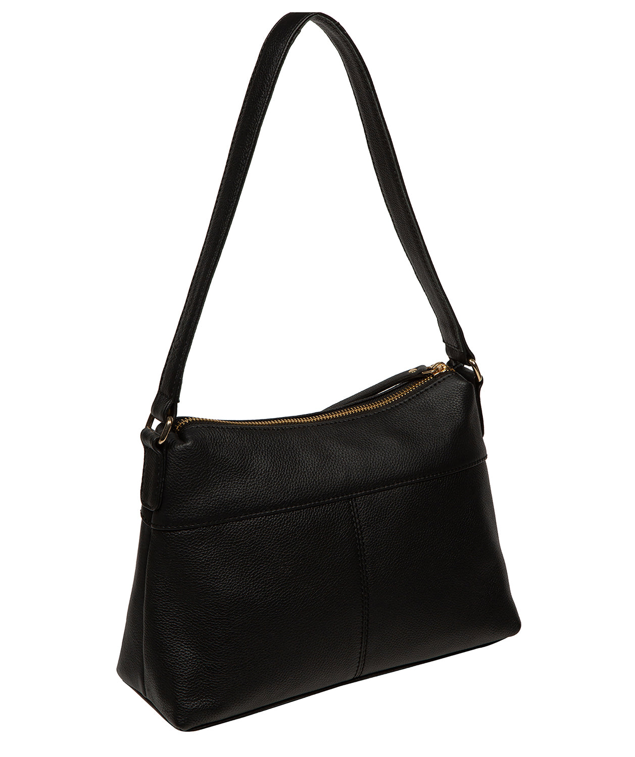 'Lambourne' Black Leather Grab Bag